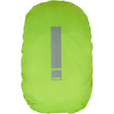 HUMP Big Reflective Waterproof Backpack Cover in Hi-Viz Yellow for 40-50L packs, with reflective strips for visibility.