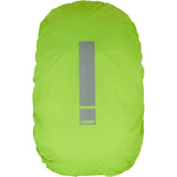 HUMP Big Reflective Waterproof Backpack Cover in Hi-Viz Yellow for 40-50L packs, with reflective strips for visibility.