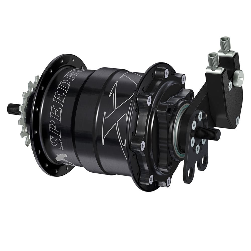 Rohloff Speedhub XL 170 fatbike hub with 14-speed internal gears, 32-hole design, and 170mm spacing for bicycle components.