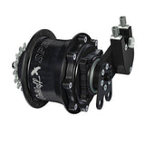 Rohloff Speedhub 500/14 internal gear hub with 14-speed sealed oil bath, shown on a bicycle component.