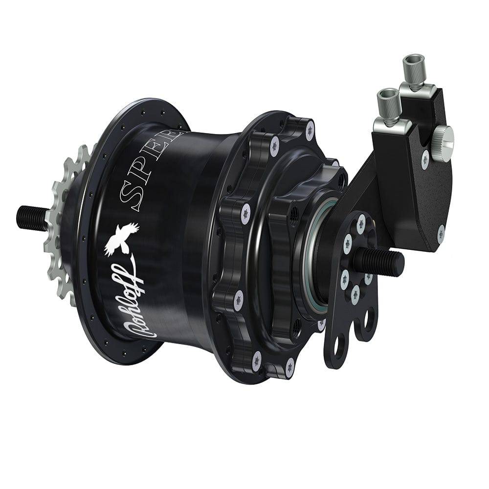 Rohloff Speedhub 500/14 14-speed internal gear hub with 135mm spacing, 32H precision components for durable bike performance