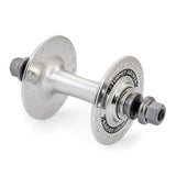 Sturmey Archer front track hub with double anodised finish for fixed gear bikes, showcasing durable bicycle component.