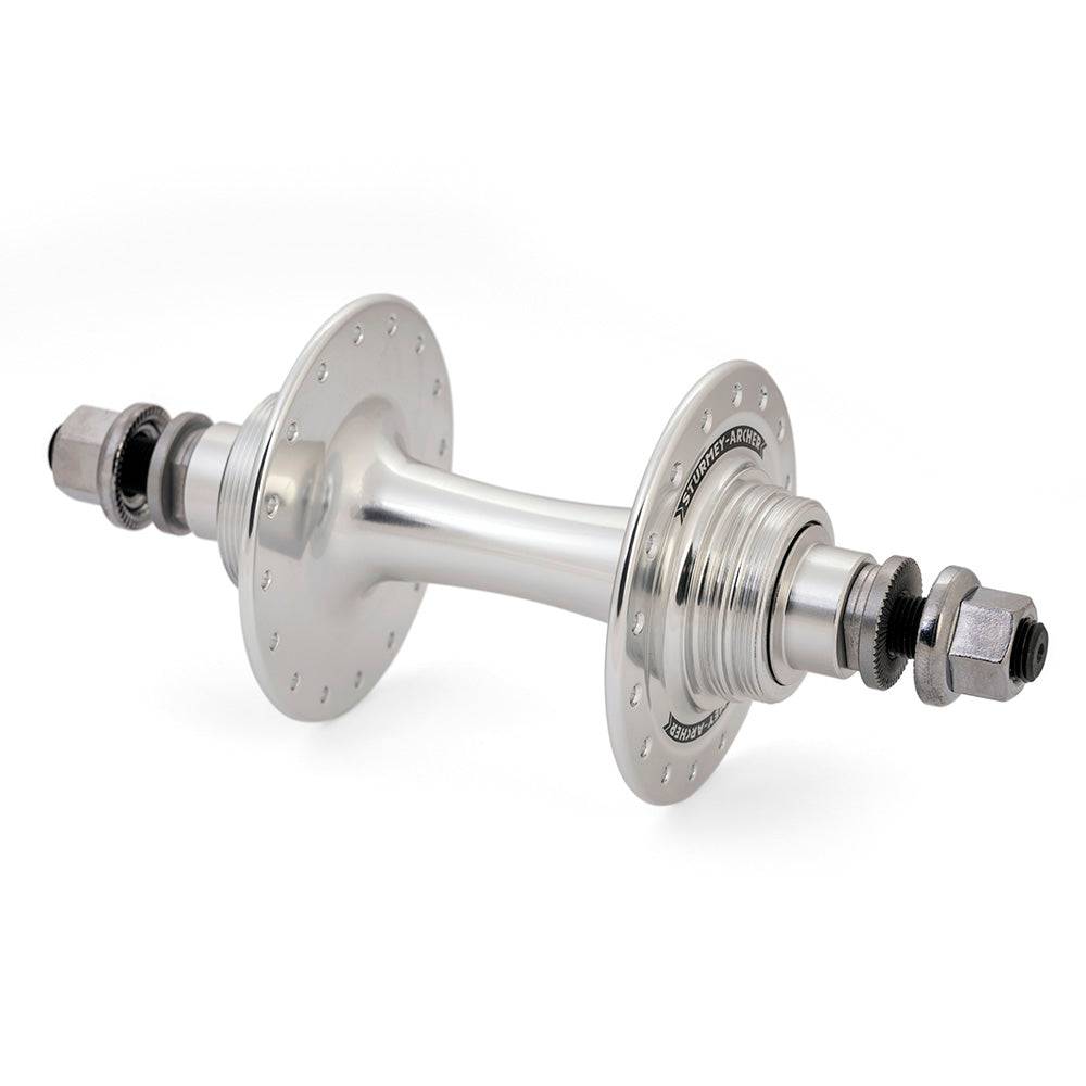 Sturmey Archer track hub for fixed and freewheel bikes with sealed bearings, component for bicycle wheel assembly.
