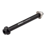 Surly Parts V2 Thru-Axles for bike wheel alignment and secure fit, showing shiny metal components and threading details.