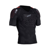 Leatt Stealth ReaFlex body tee with impact protection, featuring a close-up of the protective impact zones and breathable fabric.