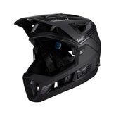 Leatt Enduro 4.0 MTB helmet with removable chin bar and 360° turbine technology, shown from the front with ventilation vents