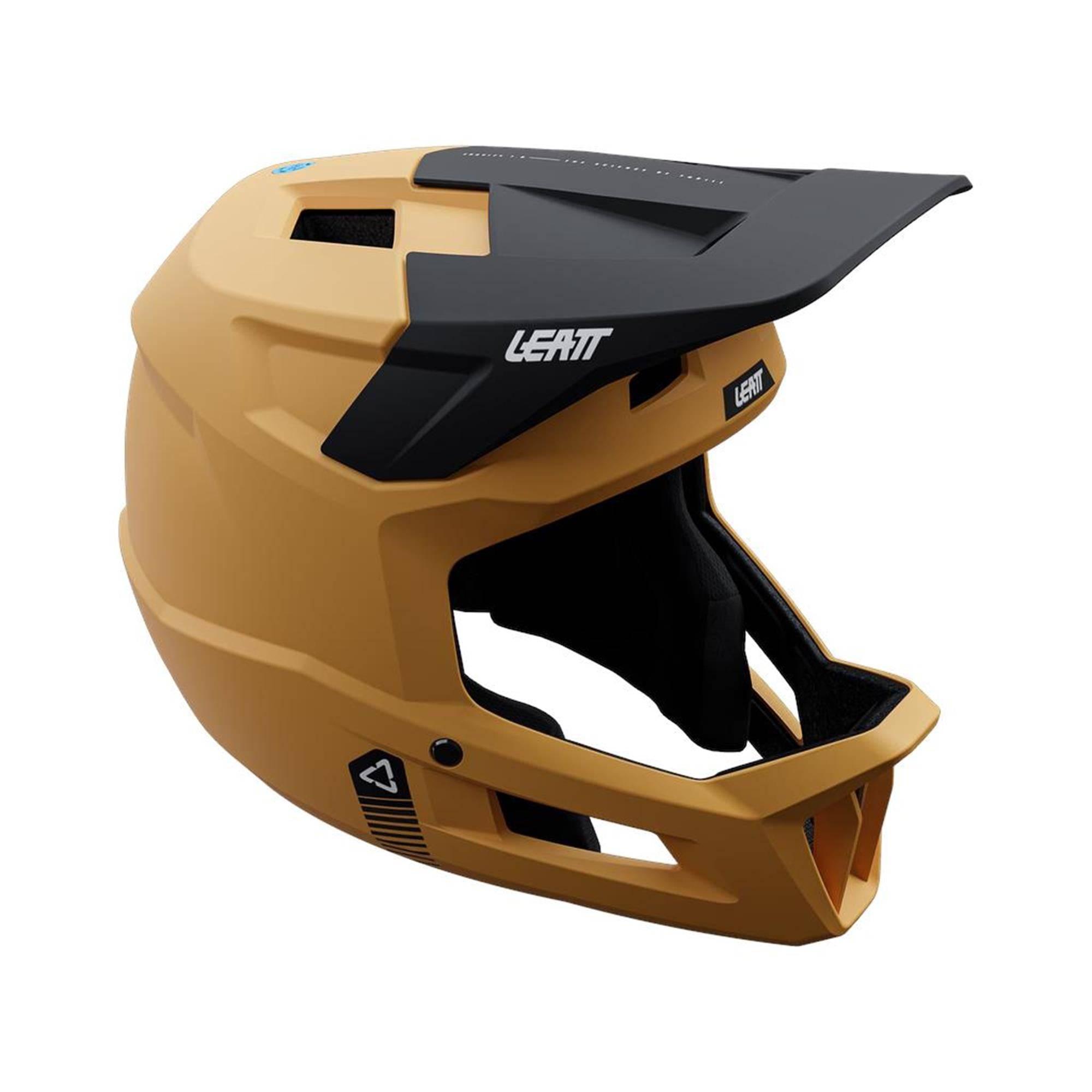Junior Leatt Gravity 1.0 MTB full-face helmet with 360° Turbine Technology, featuring ventilation and secure fit for young riders.
