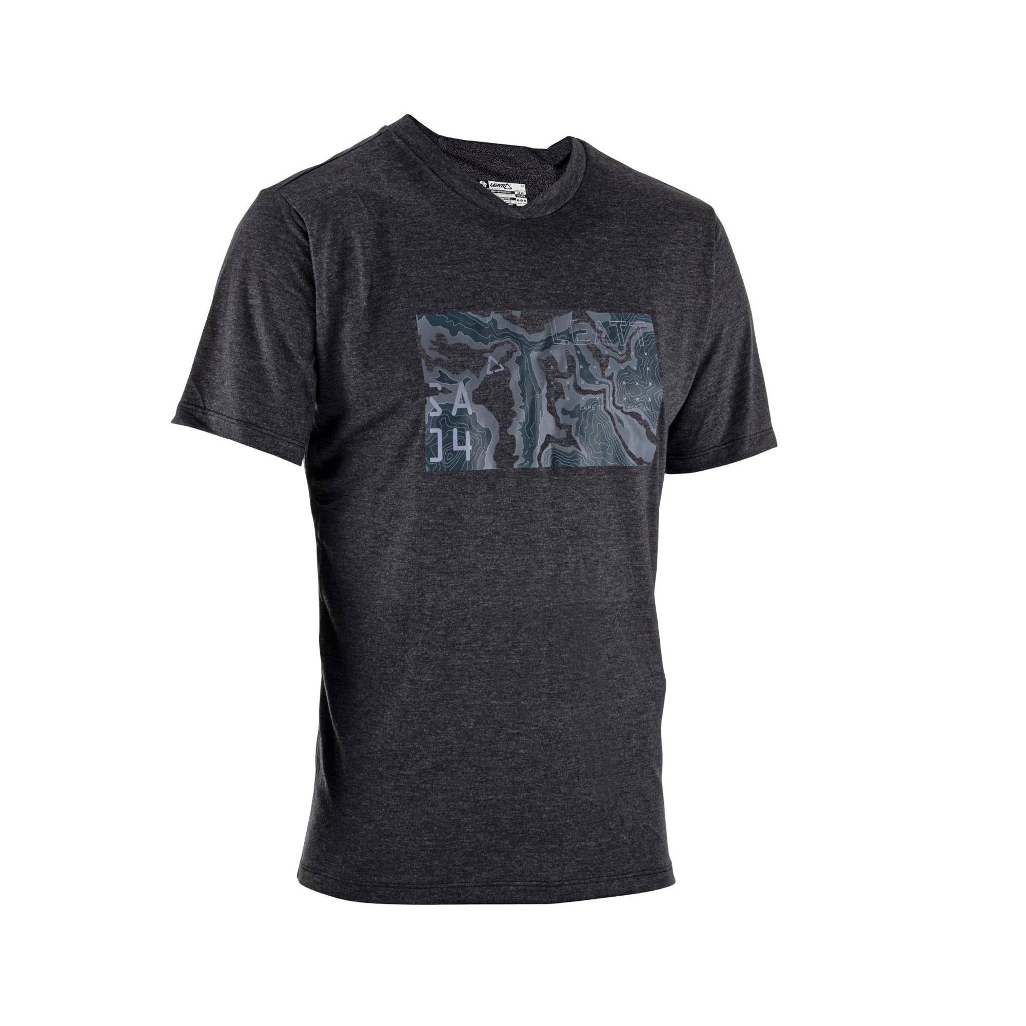 Leatt AllMtn 2.0 mountain bike jersey with breathable fabric and neck brace fit, designed for mountain biking.