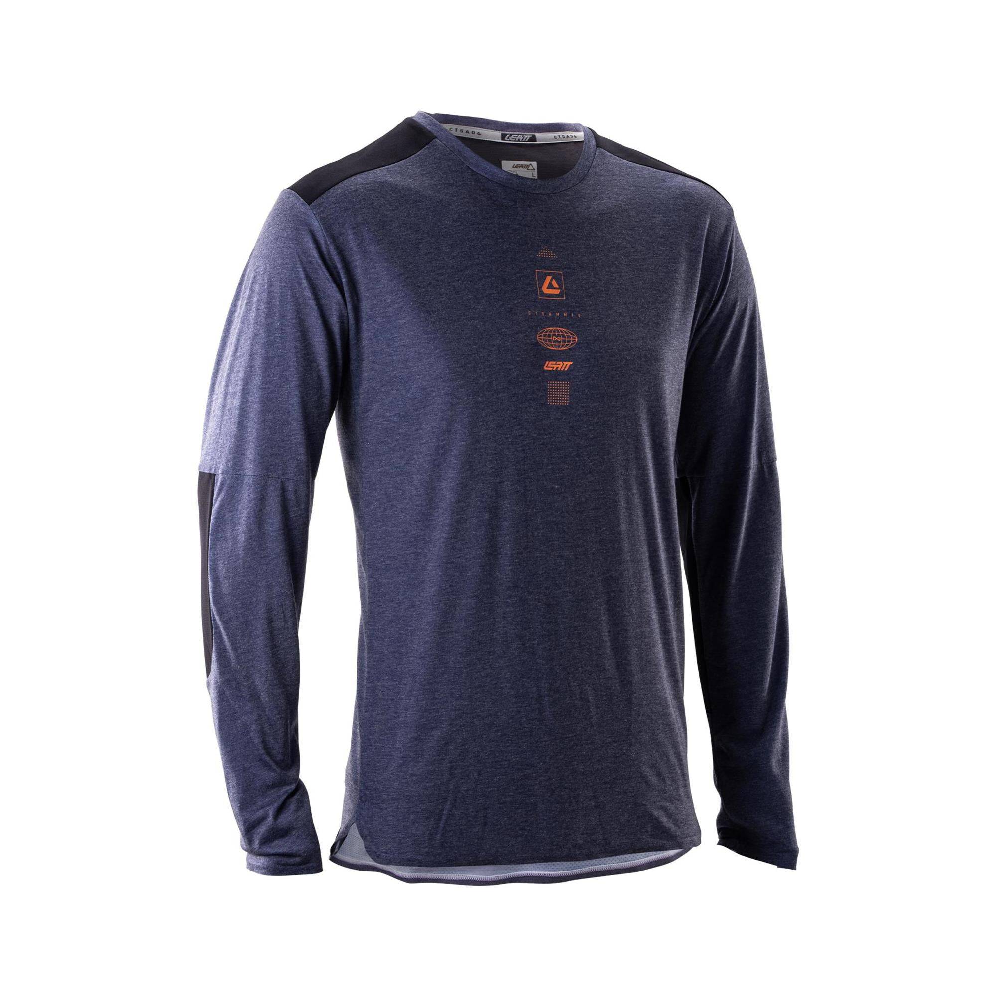 Leatt Trail 4.0 MTB long sleeve jersey, breathable and durable mountain biking shirt with moisture-wicking fabric.