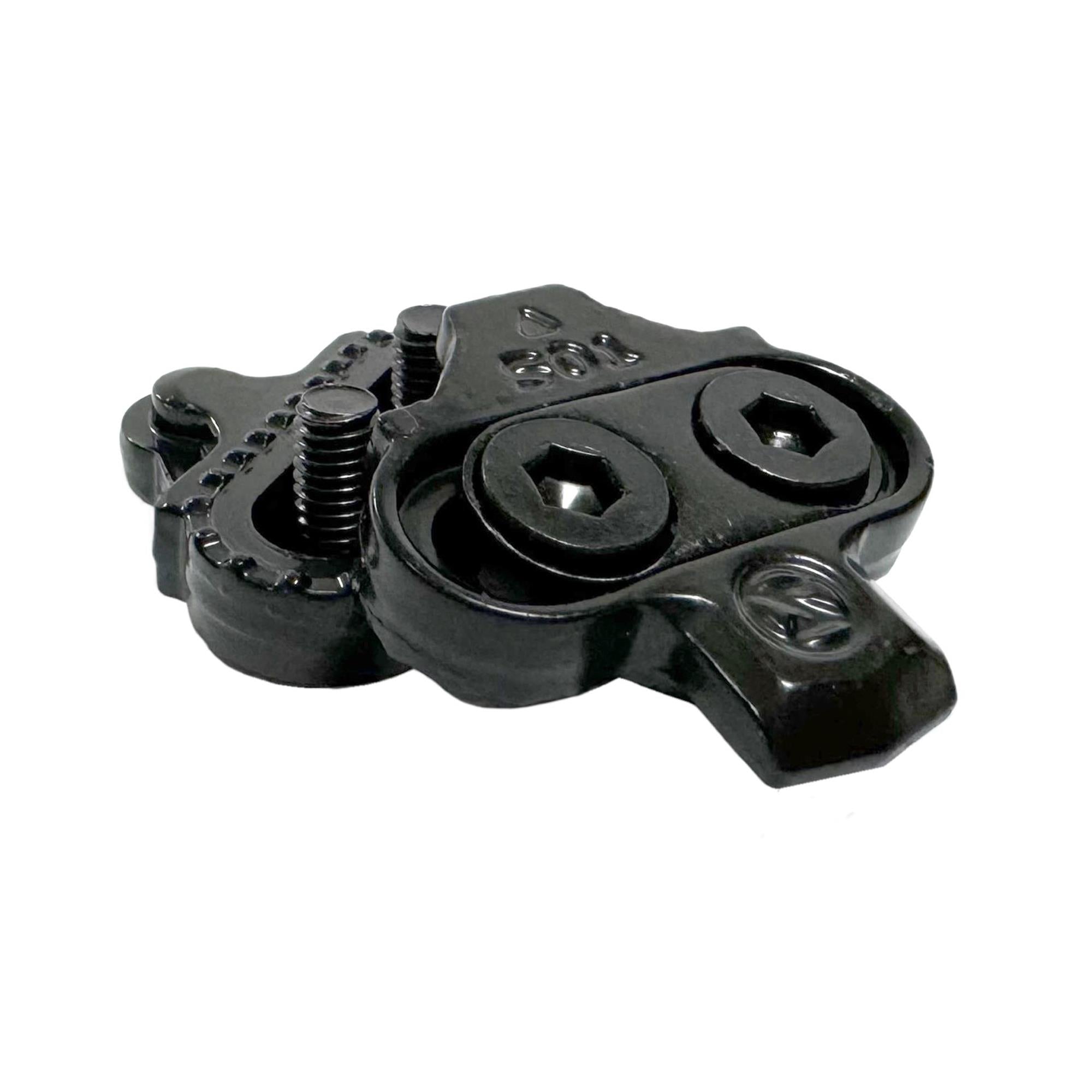 Leatt Pedal Cleat Kit 2026 for SPD clipless pedal systems with 4° float, shown with mounting hardware and cleat components.