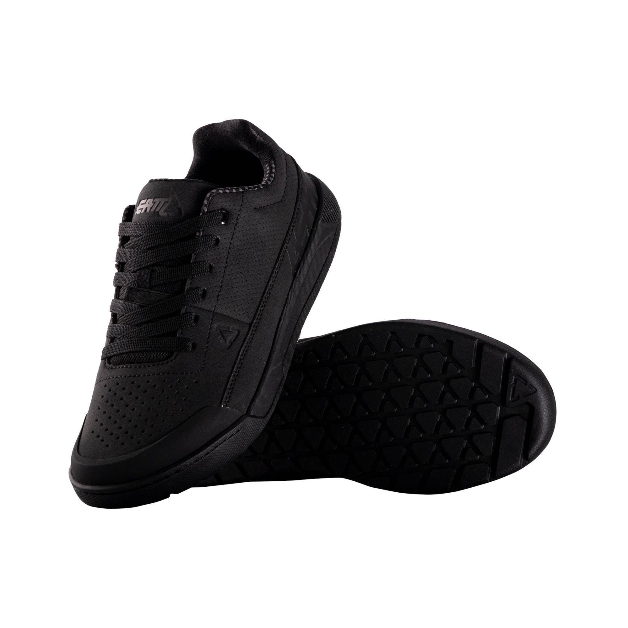 Leatt 2.0 Flat Shoes with RideGrip Pro outsole designed for enduro and downhill riding, featuring durable footwear for mountain biking.