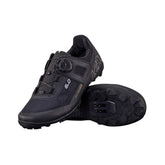 Leatt Endurance Proclip 6.0 clipless MTB shoes with ATOP lace system and RideGrip sole shown from side view.