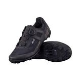 Leatt Endurance Proclip 6.0 clipless MTB shoes with ATOP lace system and RideGrip sole shown from side view.