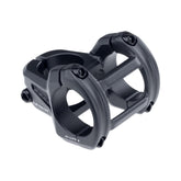 Leatt Gravity 31.8mm CNC machined MTB stem for aggressive riding, showcasing the sleek black design and precise construction.