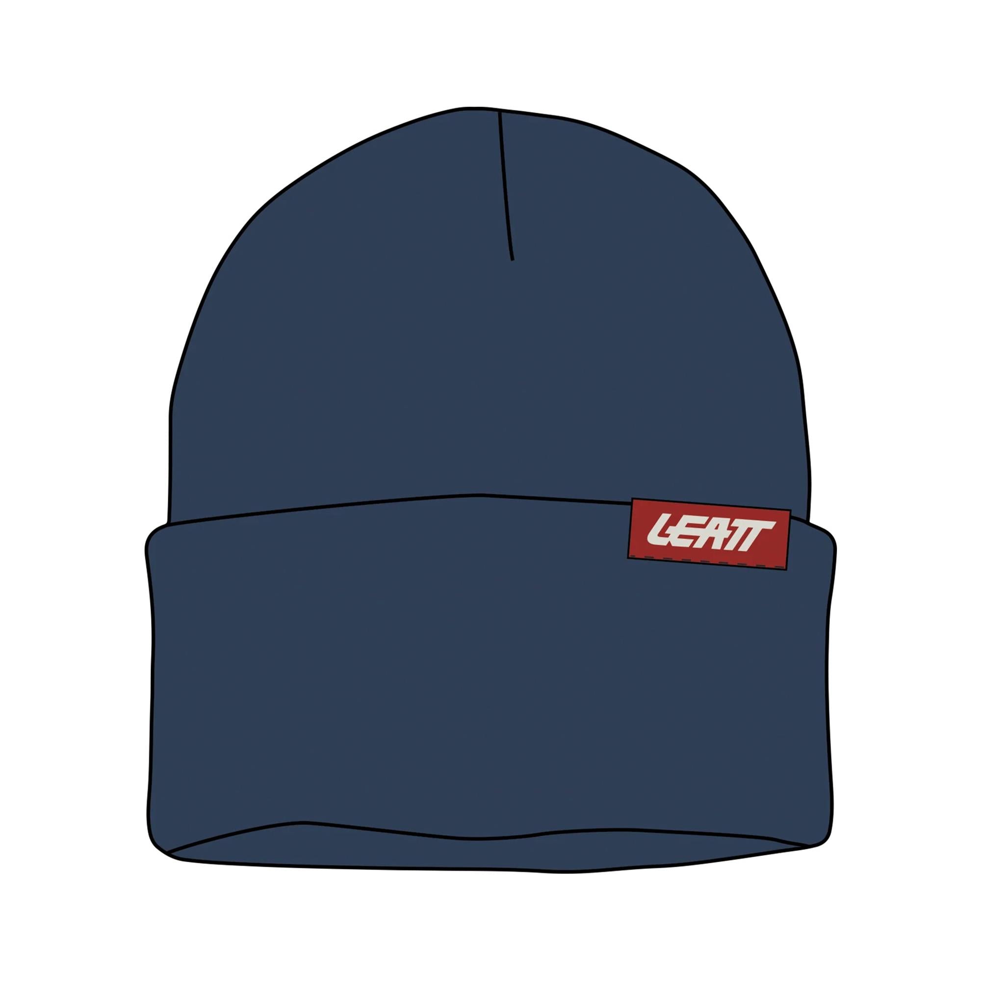 Leatt Team Beanie 2026 unisex MTB outdoor warm headwear, soft knit fabric, black with Leatt logo for casual outdoor cycling.