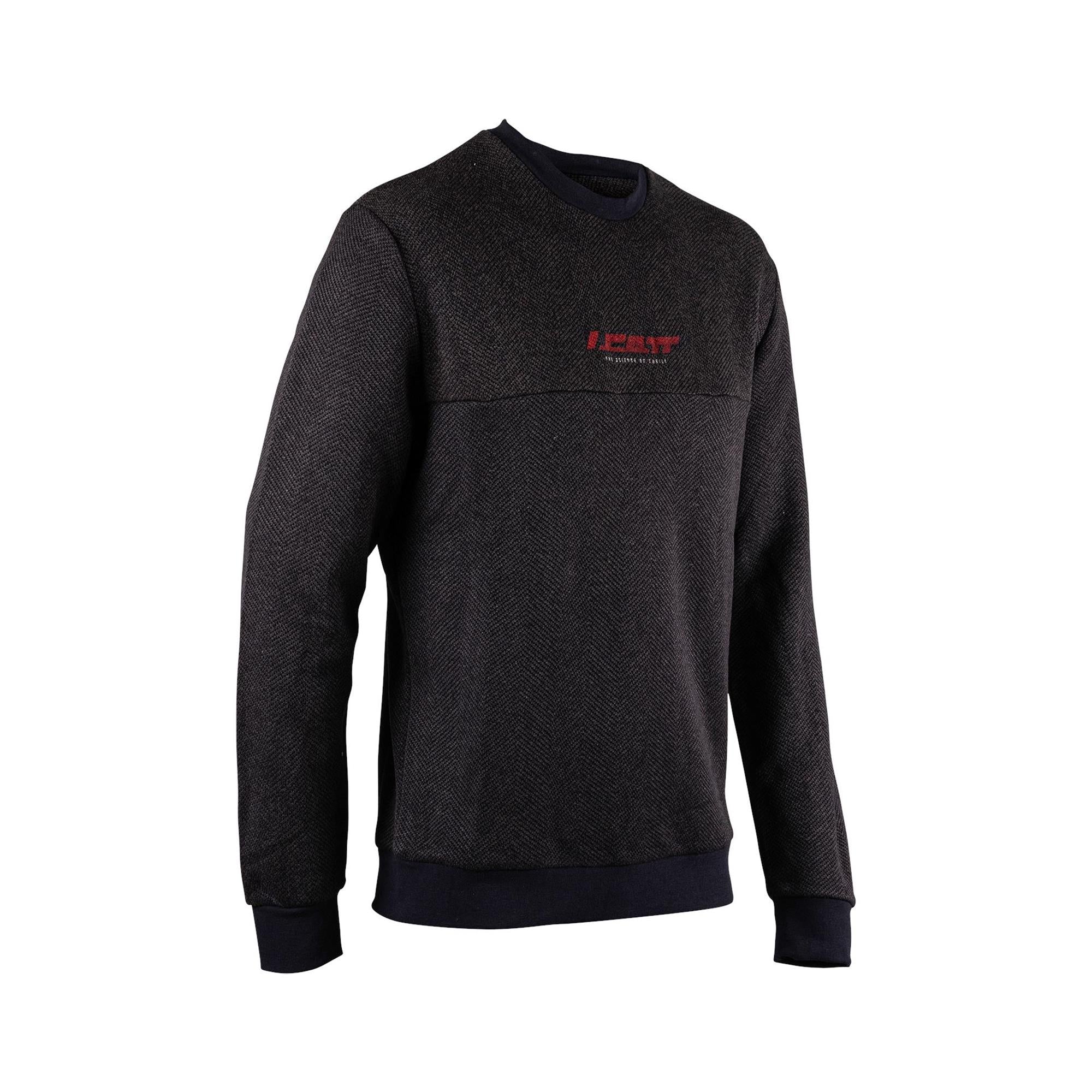 Leatt Tech Sweater 2026 unisex microfleece sweater featuring 4-way stretch fabric in a cozy, eco-friendly design.