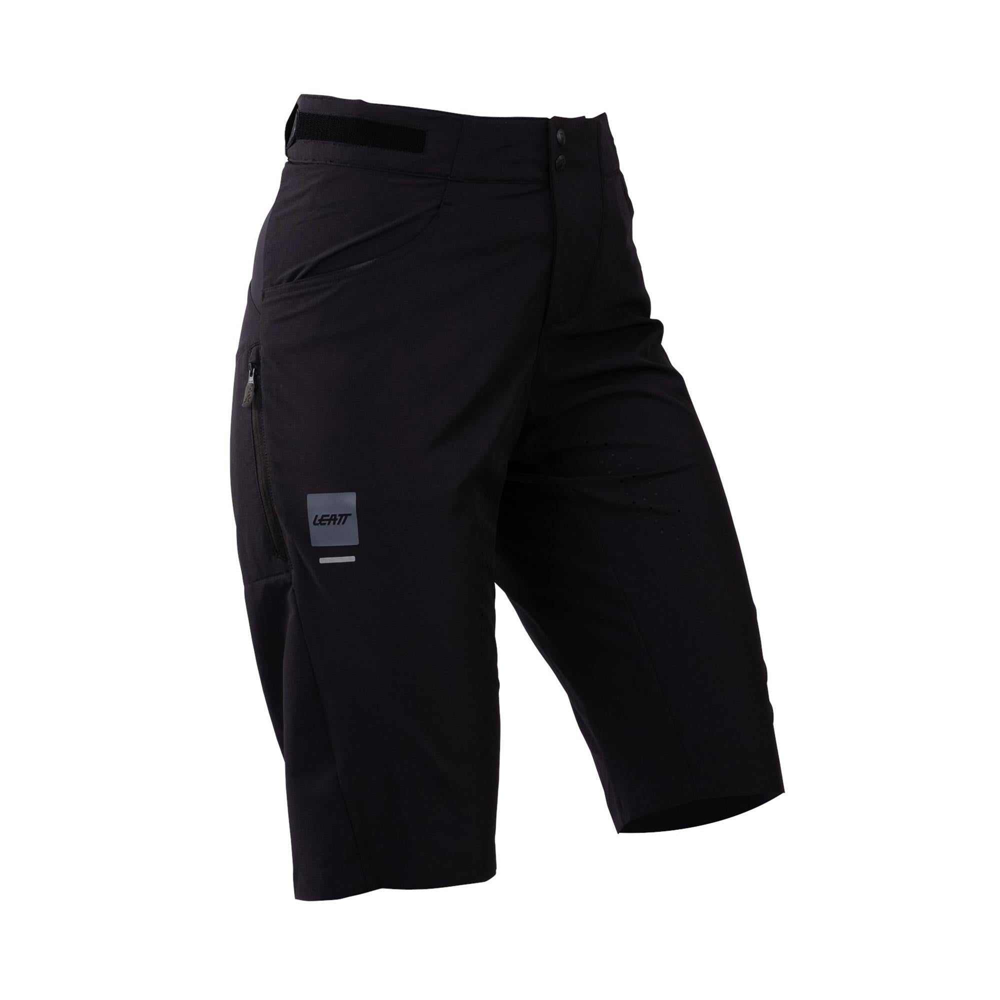 Leatt Women's Trail MTB 3.0 shorts with removable liner, multiple pockets, and durable fabric for mountain biking.