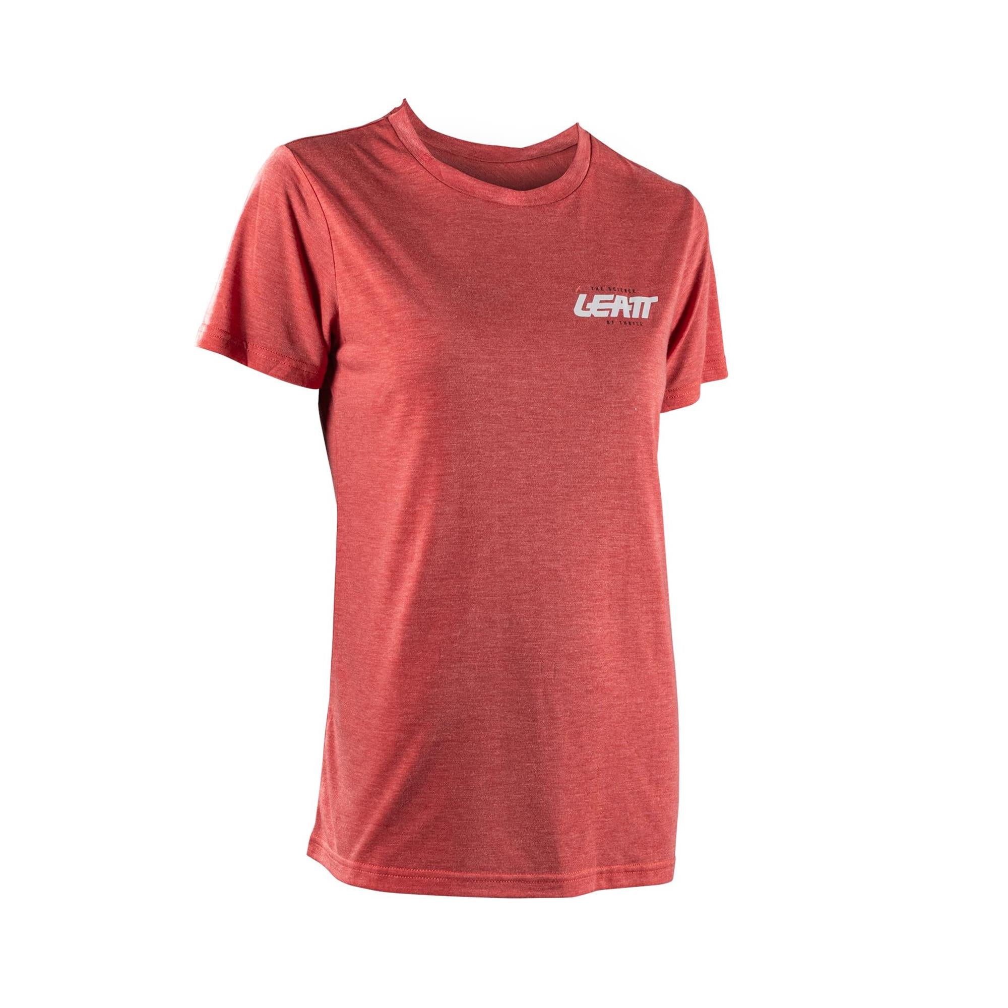 Leatt women's Tech T-Shirt 2026 breathable MTB jersey for cycling, featuring lightweight, moisture-wicking fabric and athletic fit.