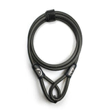 Squire 8mm security cable lock for bikes and gates, featuring durable steel construction and flexible locking cable.