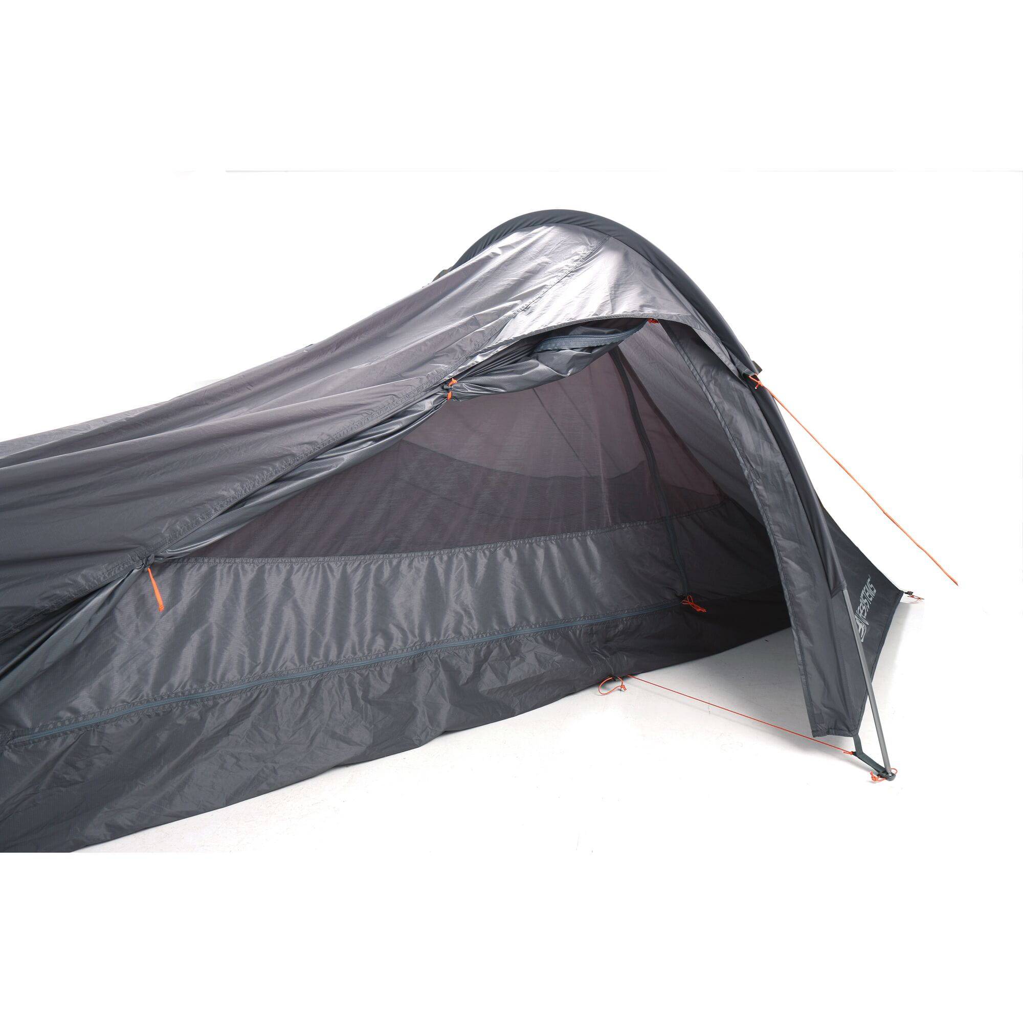 Lifesystems Solo Peak Tent 1 Person ultralight backpacking shelter set up outdoors, lightweight camping accessory for solo hikers.