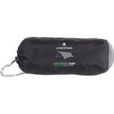 Lifesystems Expedition Tarp waterproof shelter with reflective cords and pegs, designed for outdoor camping and survival use.