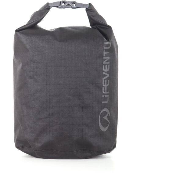 Black Lifeventure Storm Dry Bag 5 Litre waterproof outdoor gear bag with roll-top closure and adjustable strap for outdoor activities.