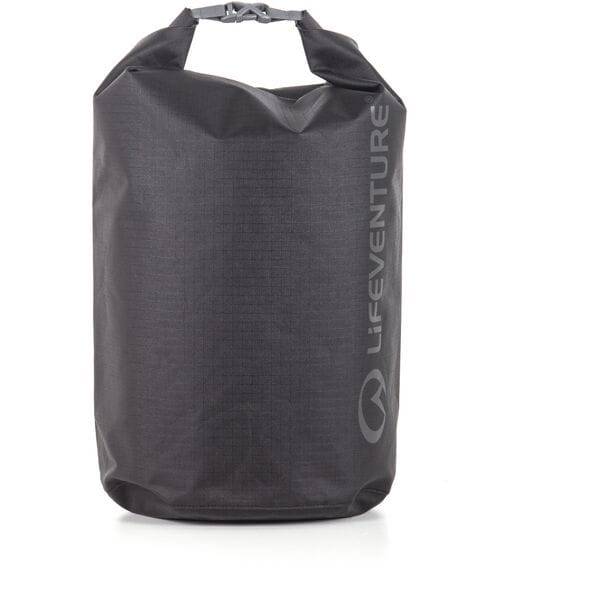 Black Lifeventure Storm Dry Bag 10L waterproof roll-top outdoor gear bag shown with rolled top and durable material.