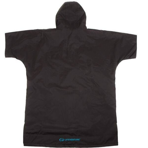Lifeventure X-Large fleece-lined changing robe with waterproof windproof outdoor gear, showing the cozy fleece interior and waterproof fabric.