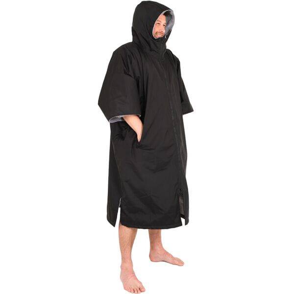 Lifeventure X-Large fleece-lined changing robe, waterproof and windproof outdoor gear, shown in a natural outdoor setting.