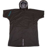 Lifeventure X-Large fleece-lined changing robe showing waterproof, windproof outdoor gear with a cozy fleece interior and adjustable straps.