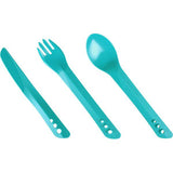 Lifeventure Ellipse travel cutlery set with knife, fork, and spoon, BPA-free accessories for outdoor and travel use.