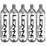 Lezyne 25G threaded CO2 cartridge pack of 5 for fast, reliable bicycle tire inflation accessories.