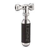 Lezyne Control Drive CO2 inflation accessory in silver for quick, precise bicycle tire inflation, featuring a compact design.