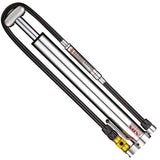 Lezyne Micro Floor Drive HV Gauge V2 ABS pump for high-volume tires, featuring a digital pressure gauge and durable construction.