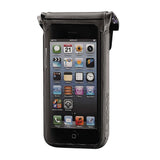 Lezyne Smart Dry Caddy 5S waterproof smartphone pannier bag with X-Lock mount, shown attached to bike frame.