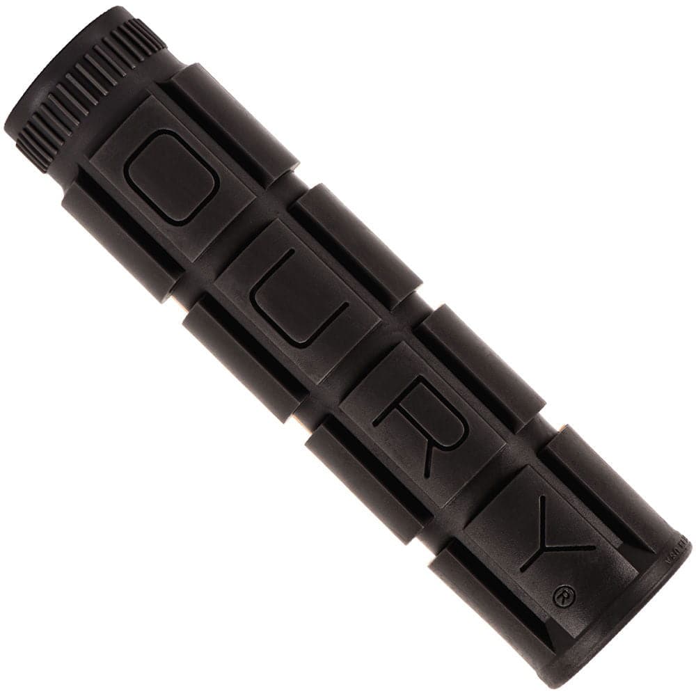 Lizard Skins Oury V2 single compound MTB and BMX bike grip in jet black with textured surface and anti-vibration design.