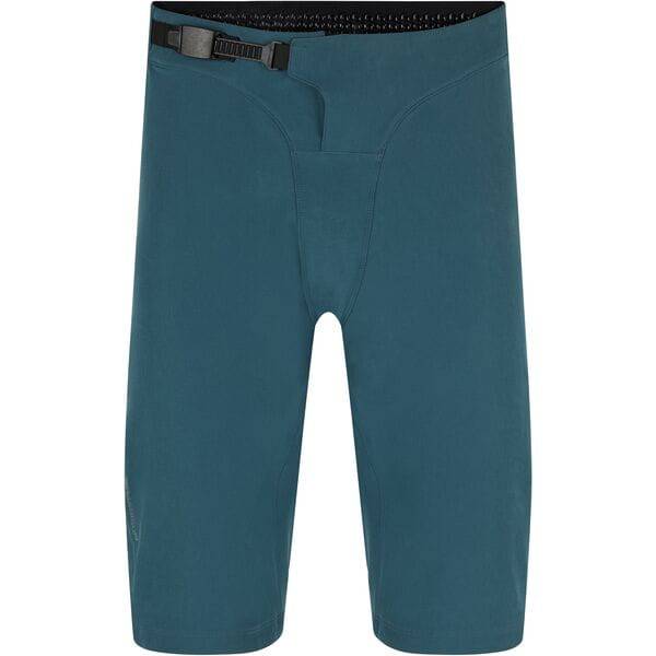 Madison Flux men's DWR stretch trail shorts with water-repellent coating, zipper pockets, and comfortable athletic fit.