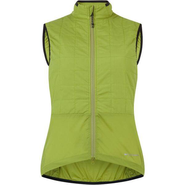 Madison Roam women's windproof packable Primaloft insulated gilet vest, lightweight outdoor clothing, gray color, front view.