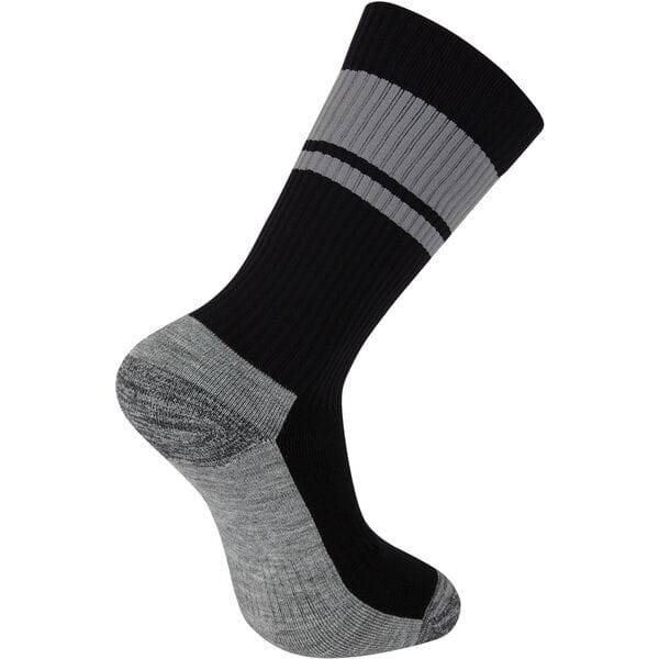 Madison DTE Trail Long Socks, insulated mountain biking and outdoor clothing, showing padded, long hiking socks with branding details.