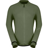 Madison DTE Women's Isoler thermal long sleeve cycling jacket with DWR coating, shown in black with reflective details.