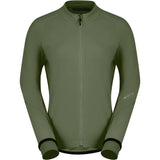 Madison DTE Women's Isoler thermal long sleeve cycling jacket with DWR coating, shown in black with reflective details.