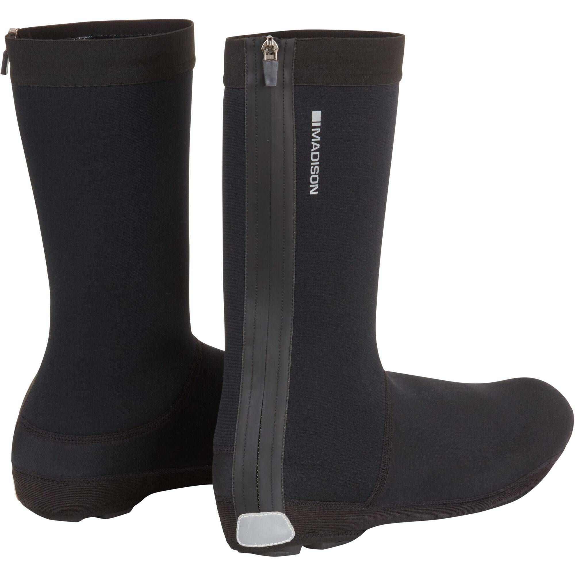 Madison DTE Isoler Thermal Yulex waterproof cycling overshoe with closed sole, designed for warmth and protection in cold weather.