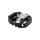 MKS FD-7 wide folding bicycle pedals with large platform, durable alloy construction, and built-in reflectors.