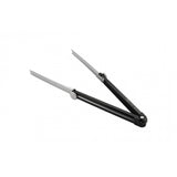 MKS Sylvan Works Grippin Gator extendable BBQ and campfire tongs, stainless steel accessories for grilling and camping.