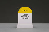 Global Cycling Club Mont Ventoux Summit coaster featuring a grey surface with mountain and cycling design.