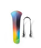 Ass Savers Win Wing 2 gravel bike mudguard attached to a tire, showcasing its tool-free installation and 60mm tire compatibility.