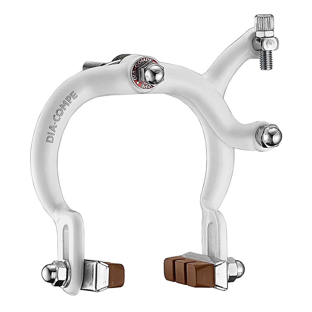 Dia-Compe MX890 BMX brake set with lightweight anodised components, white color, for 68-86mm rim widths.