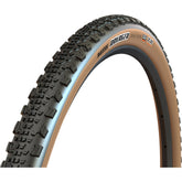 Maxxis Ravager 700x50C folding gravel tubeless-ready tire with tanwall, dual compound, 60 TPI, and EXO reinforcement.