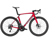 Trek Madone SL 6 Gen 8 road bike with aerodynamic frame and disc brakes, shown in a sleek, lightweight design.