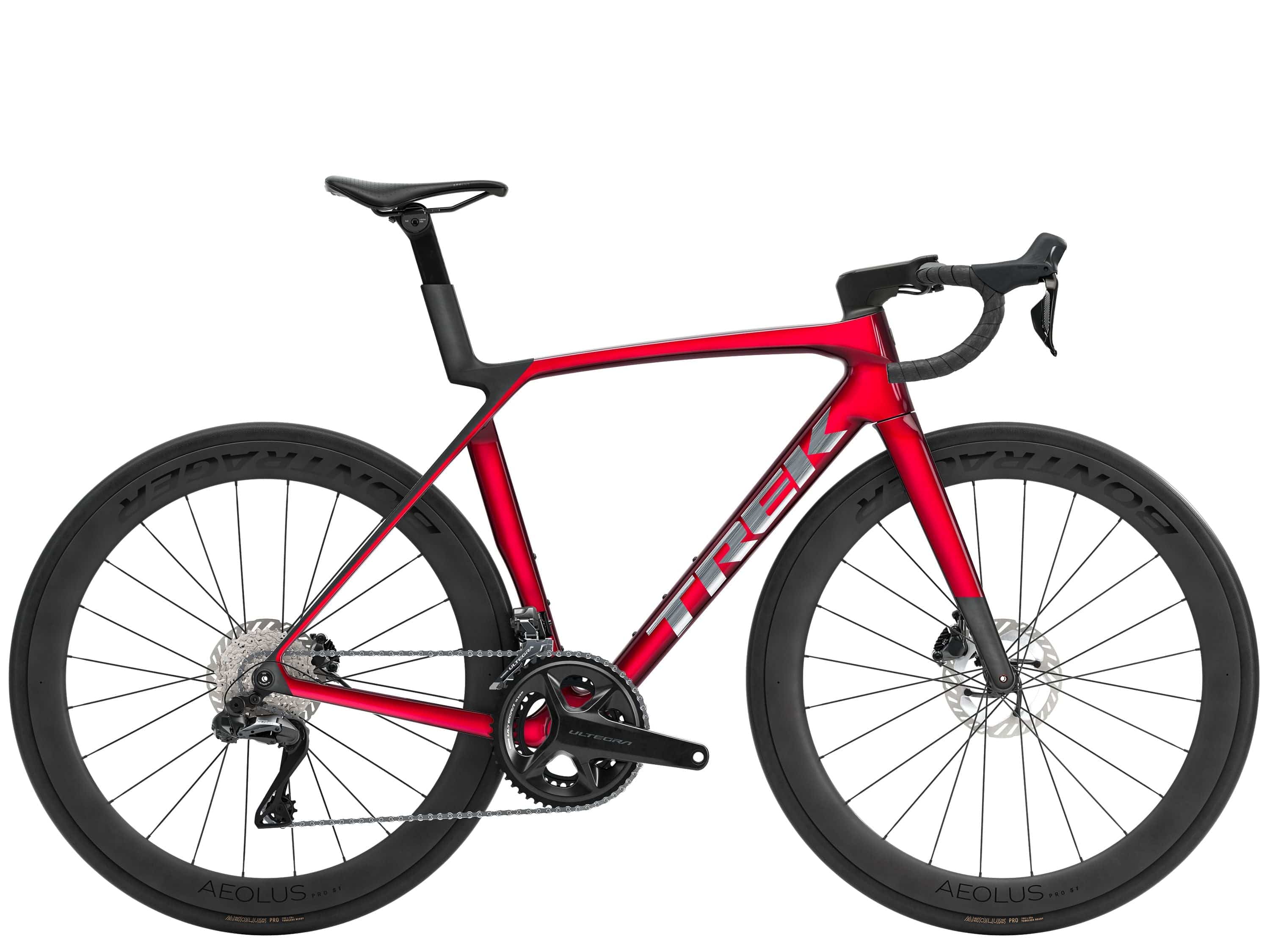 Trek Madone SL 7 Gen 8 Aero Road Bike with lightweight frame, aerodynamic design, and sleek black finish, ready for speed and climbing.